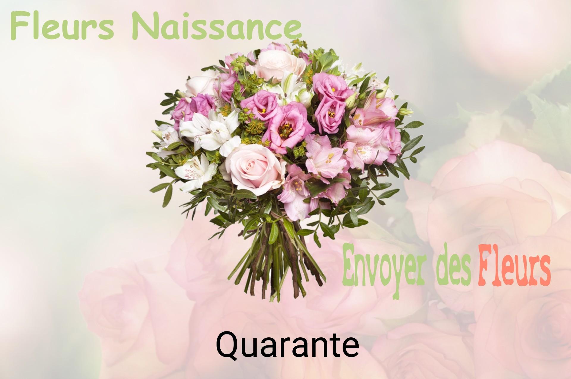 Bouquet de fleurs de naissance livré à Quarante