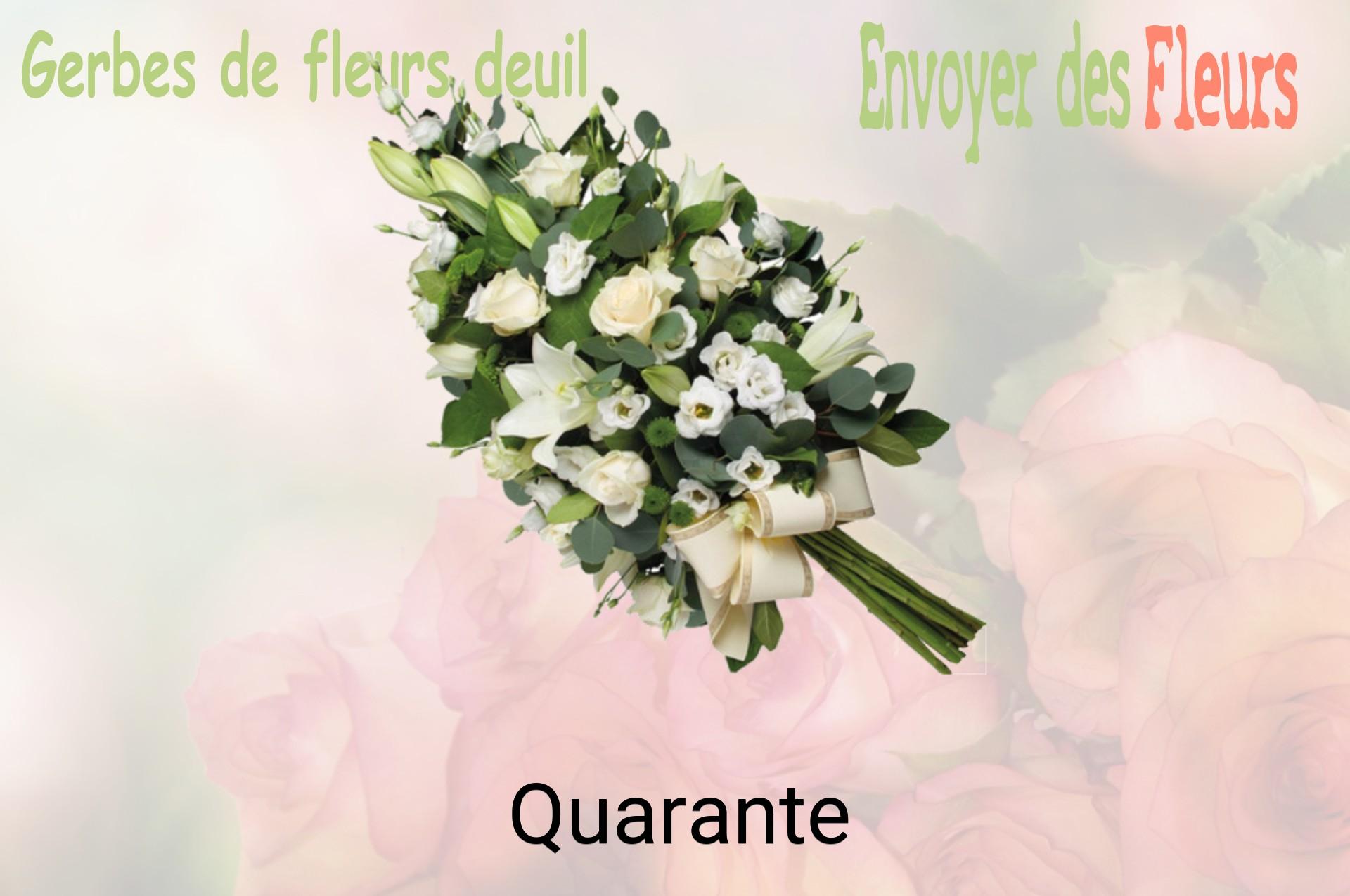Gerbe de fleurs de deuil livrée à Quarante