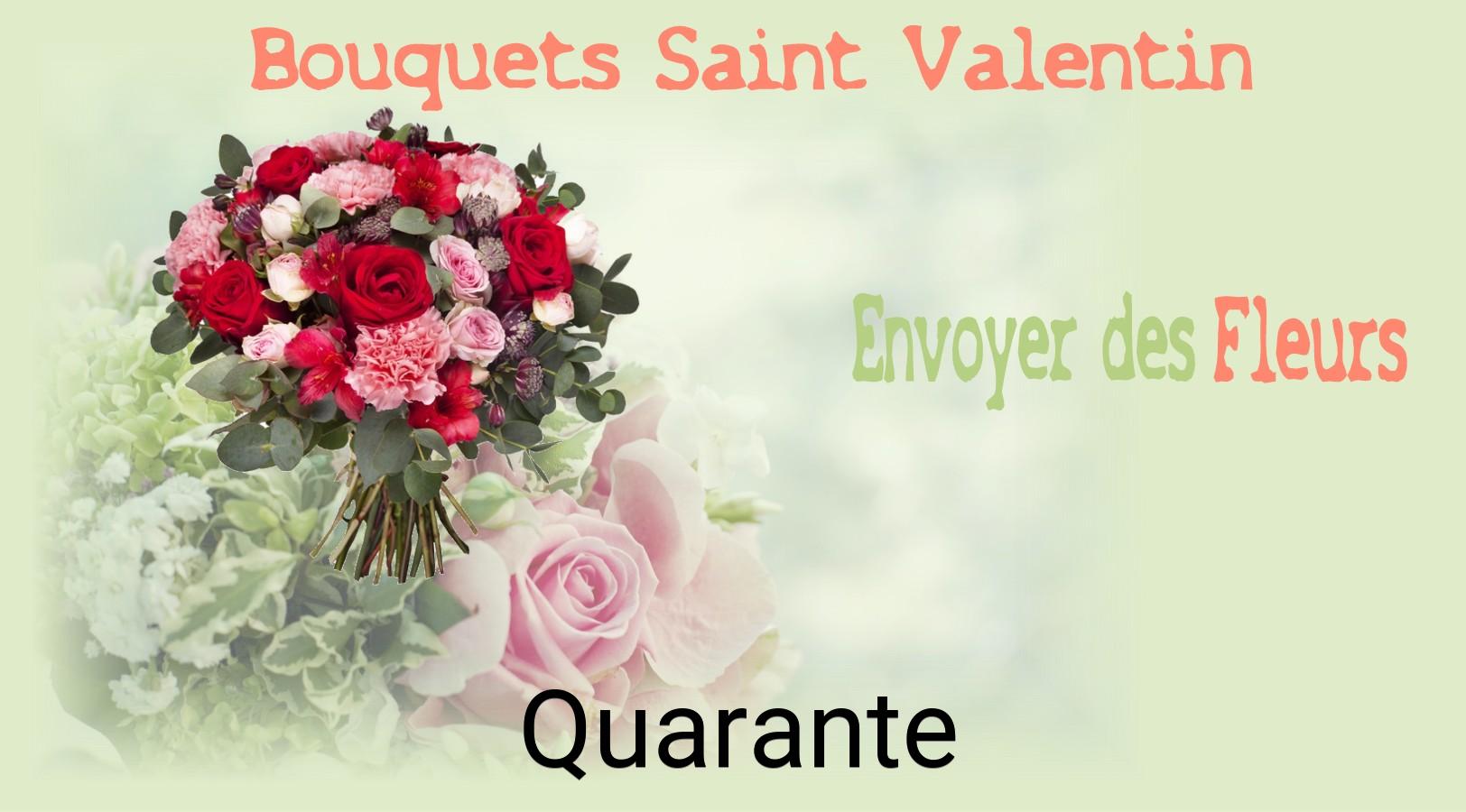 Roses de Saint-Valentin livrées à Quarante